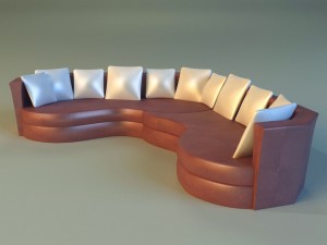 sofa luxury leather Modelo 3D