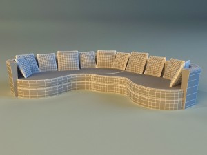 sofa luxury leather Modelo 3D