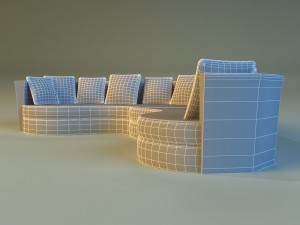 sofa luxury leather Modelo 3D
