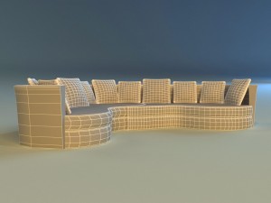 sofa luxury leather Modelo 3D