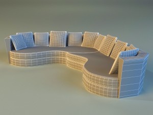 sofa luxury leather Modelo 3D