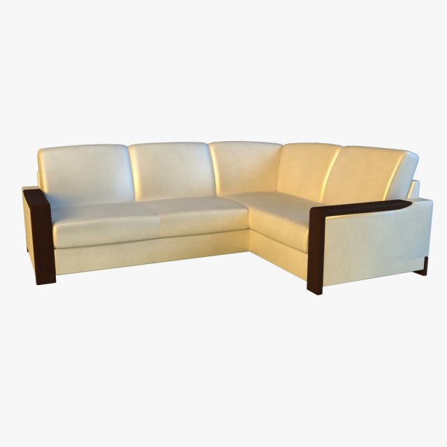 leather corner sofa 3D Model .c4d .max .obj .3ds .fbx .stl .blend