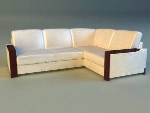 leather corner sofa 3D Model