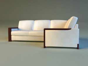 leather corner sofa 3D Model