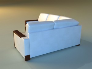 leather corner sofa 3D Model