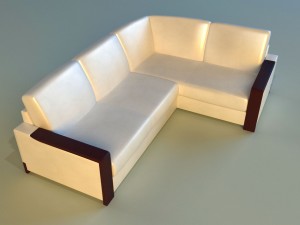 leather corner sofa 3D Model