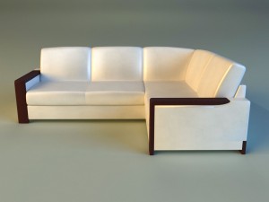 leather corner sofa 3D Model