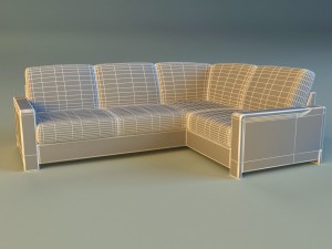 leather corner sofa 3D Model