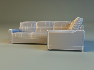 leather corner sofa 3D Model