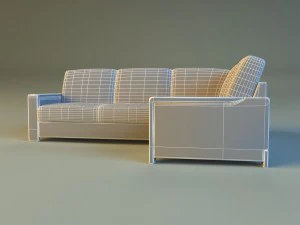 leather corner sofa 3D Model