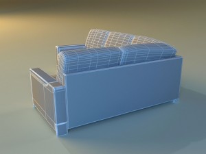 leather corner sofa 3D Model