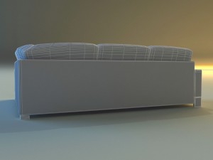leather corner sofa 3D Model