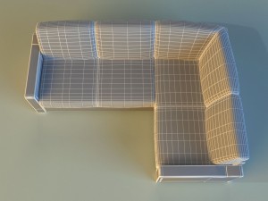 leather corner sofa 3D Model