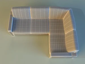 leather corner sofa 3D Model
