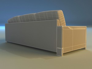 leather corner sofa 3D Model