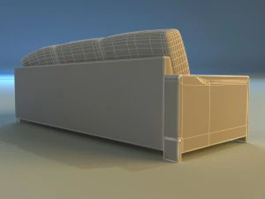 leather corner sofa 3D Model
