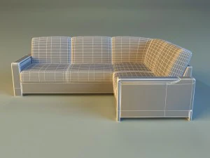 leather corner sofa 3D Model