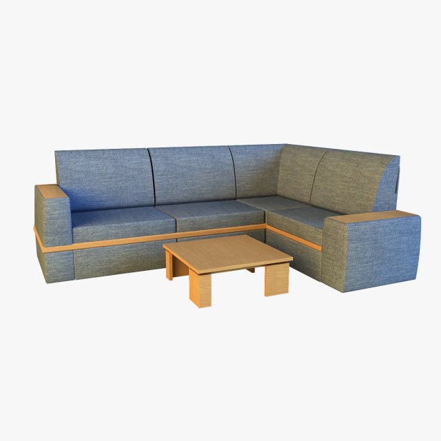 cloth corner sofa Modelo 3D .c4d .max .obj .3ds .fbx .stl .blend 