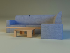 cloth corner sofa Modelo 3D