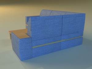 cloth corner sofa Modelo 3D