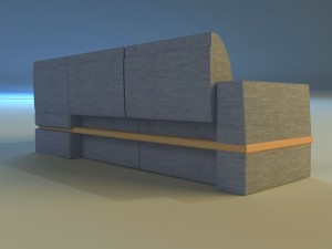 cloth corner sofa Modelo 3D