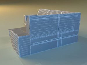 cloth corner sofa Modelo 3D