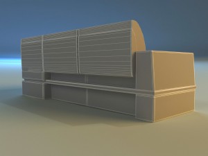 cloth corner sofa Modelo 3D