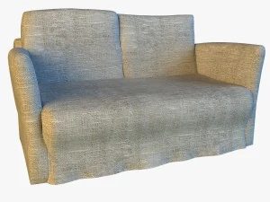 सोफ़ा सफ़ेद कपड़ा 3D मॉडल