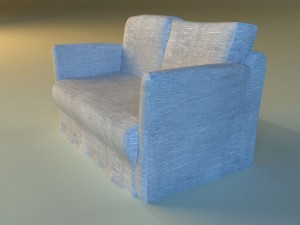 sofa white cloth 3D 模型