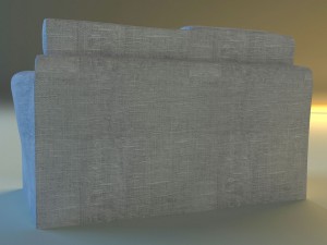 sofa white cloth 3D 模型