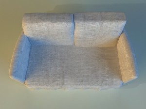 sofa white cloth 3D 模型