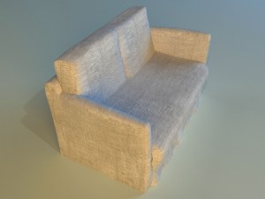 sofa white cloth 3D 模型