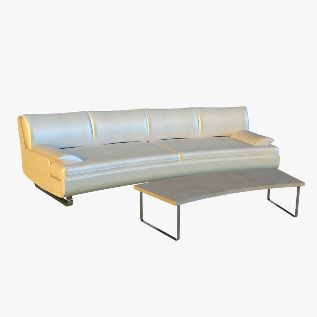 sofa luxury leather white 3D Модель .c4d .max .obj .3ds .fbx .stl .blend 