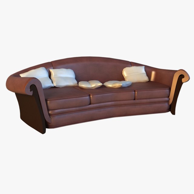 sofa luxury leather classic 3D Model .c4d .max .obj .3ds .fbx .stl .blend 