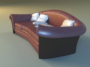 sofa luxury leather classic 3D Model