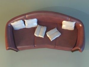 sofa luxury leather classic 3D Model