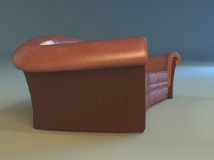 sofa luxury leather classic 3D Model