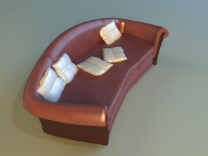 sofa luxury leather classic 3D Model