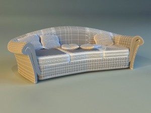 sofa luxury leather classic 3D Model