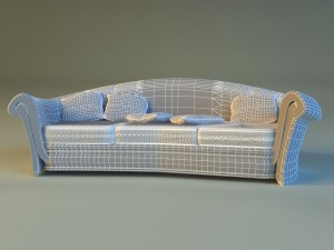 sofa luxury leather classic 3D Model