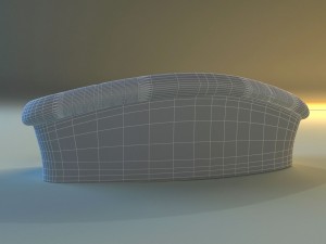 sofa luxury leather classic 3D Model