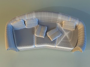 sofa luxury leather classic 3D Model