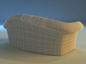 sofa luxury leather classic 3D Model