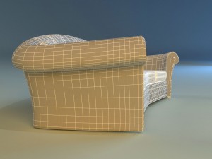 sofa luxury leather classic 3D Model