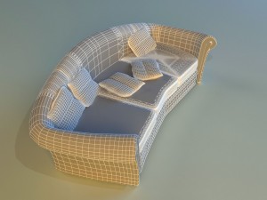 sofa luxury leather classic 3D Model