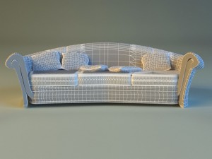 sofa luxury leather classic 3D Model