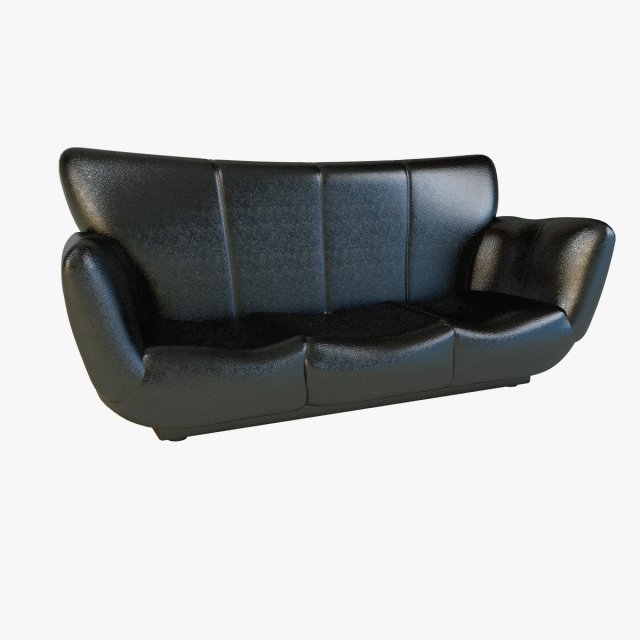 sofa luxury leather black 3Dモデル .c4d .max .obj .3ds .fbx .stl .blend 