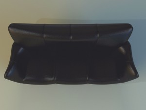sofa luxury leather black 3Dモデル