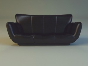 sofa luxury leather black 3Dモデル