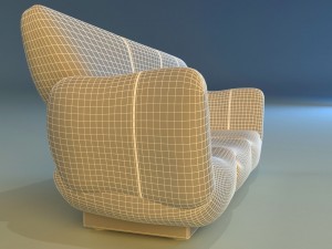 sofa luxury leather black 3Dモデル